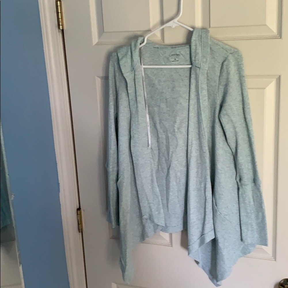 Open front hooded cardigan